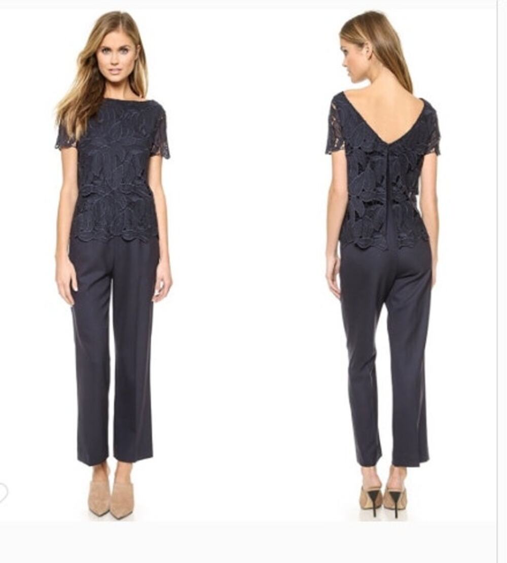 New NWT Tory Burch Avalon Jumpsuit Size 4 Navy